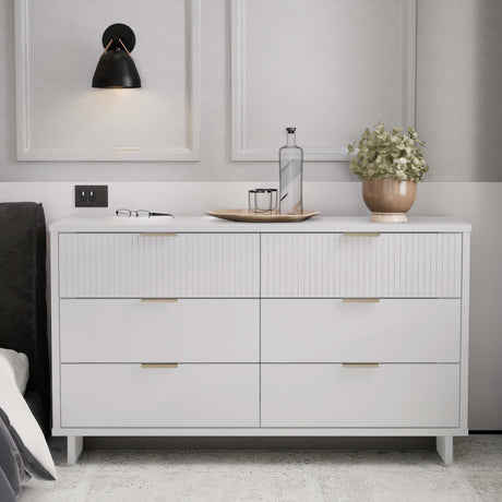 Granville 55.07 Double Wide Dresser in White - Ornate Home