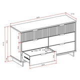 Granville 55.07 Double Wide Dresser in White - Ornate Home