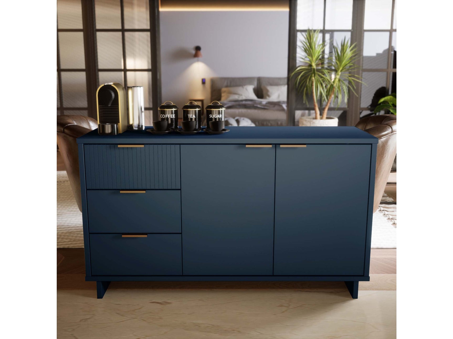 Granville 55.07 Sideboard in Midnight Blue - Ornate Home
