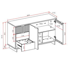Granville 55.07 Sideboard in White - Ornate Home
