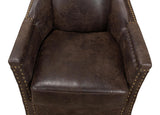 Granville Brown Leather Chair - Ornate Home