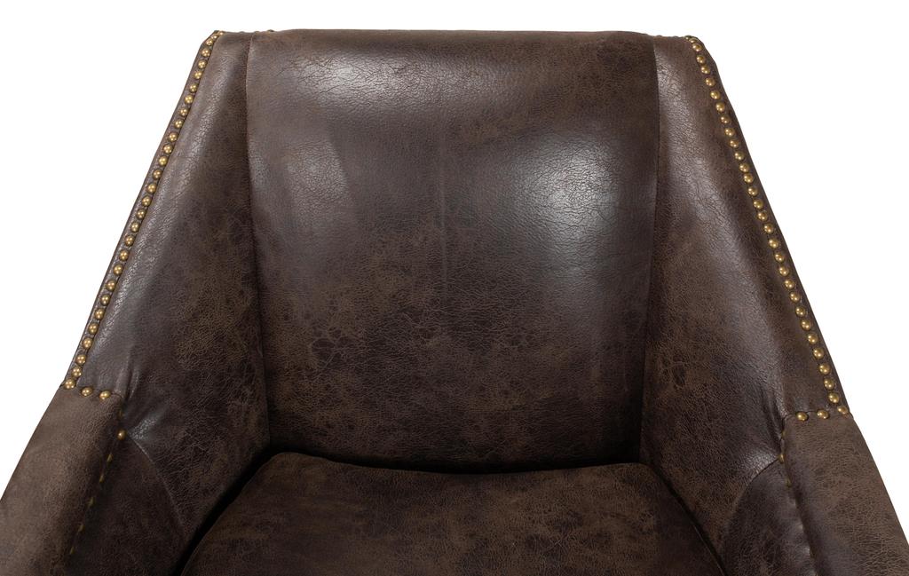 Granville Brown Leather Chair - Ornate Home