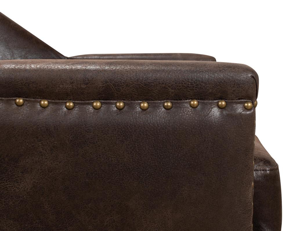 Granville Brown Leather Chair - Ornate Home