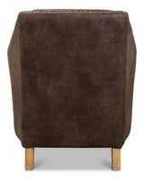 Granville Brown Leather Chair - Ornate Home