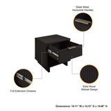 Granville Nightstand 1.0 in Black (set of 2) - Ornate Home
