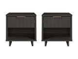 Granville Nightstand 1.0 in Dark Grey (set of 2) - Ornate Home