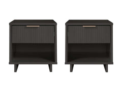 Granville Nightstand 1.0 in Dark Grey (set of 2) - Ornate Home