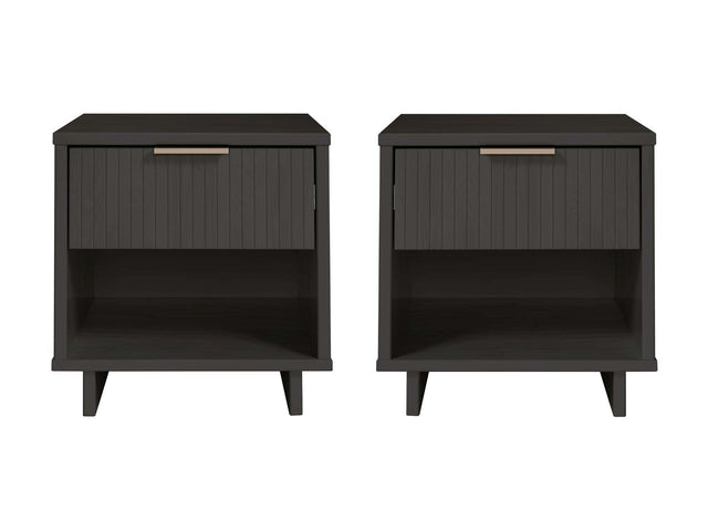 Granville Nightstand 1.0 in Dark Grey (set of 2) - Ornate Home