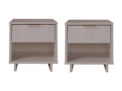 Granville Nightstand 1.0 in Light Grey (set of 2) - Ornate Home