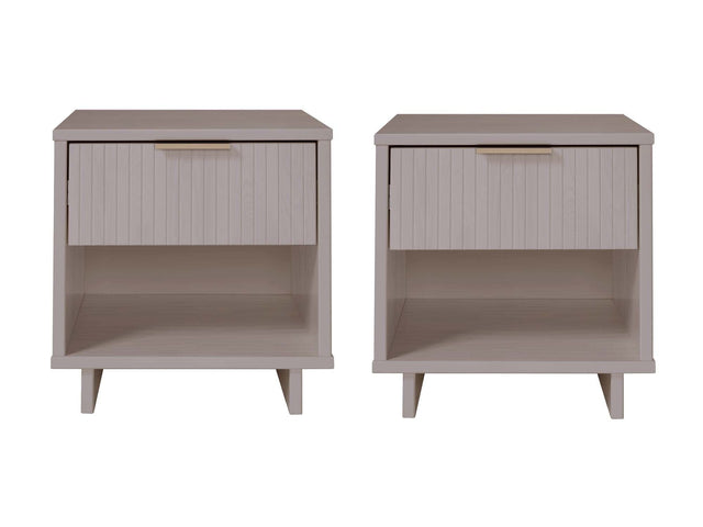 Granville Nightstand 1.0 in Light Grey (set of 2) - Ornate Home