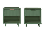 Granville Nightstand 1.0 in Sage Green (set of 2) - Ornate Home