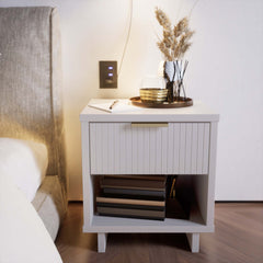 Granville Nightstand 1.0 in White - Ornate Home