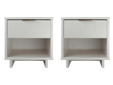 Granville Nightstand 1.0 in White (set of 2) - Ornate Home