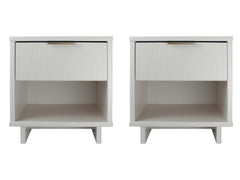Granville Nightstand 1.0 in White (set of 2) - Ornate Home