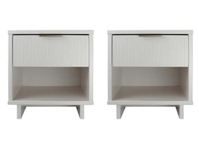 Granville Nightstand 1.0 in White (set of 2) - Ornate Home