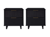 Granville Nightstand 2.0 in Black (set of 2) - Ornate Home