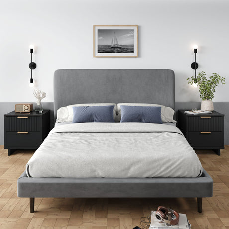 Granville Nightstand 2.0 in Black (set of 2) - Ornate Home