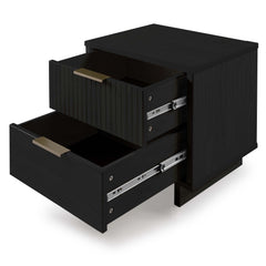 Granville Nightstand 2.0 in Black (set of 2) - Ornate Home
