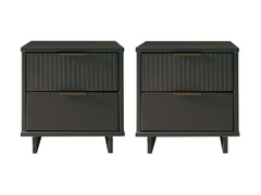 Granville Nightstand 2.0 in Dark Grey (set of 2) - Ornate Home