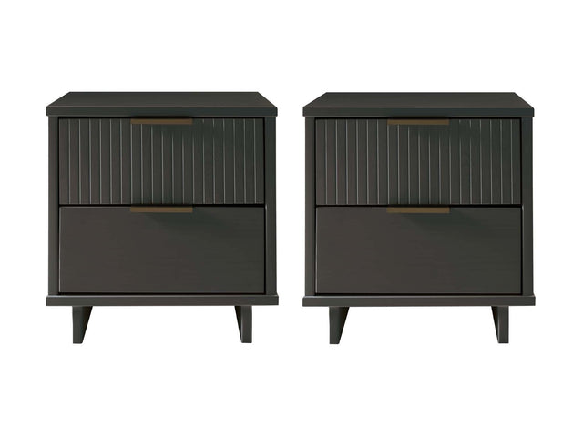 Granville Nightstand 2.0 in Dark Grey (set of 2) - Ornate Home