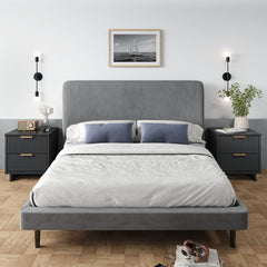 Granville Nightstand 2.0 in Dark Grey (set of 2) - Ornate Home