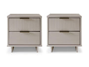 Granville Nightstand 2.0 in Light Grey (set of 2) - Ornate Home