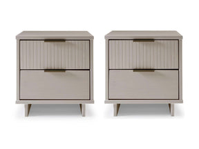Granville Nightstand 2.0 in Light Grey (set of 2) - Ornate Home
