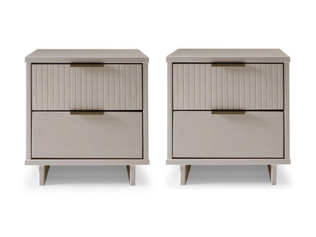 Granville Nightstand 2.0 in Light Grey (set of 2) - Ornate Home