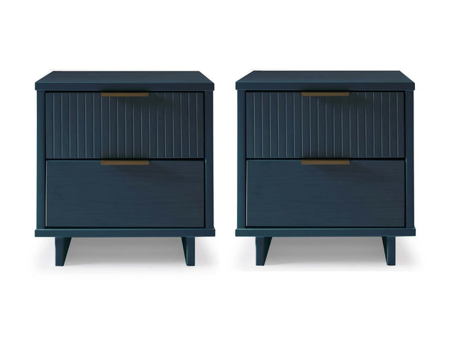 Granville Nightstand 2.0 in Midnight Blue (set of 2) - Ornate Home