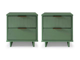 Granville Nightstand 2.0 in Sage Green (set of 2) - Ornate Home
