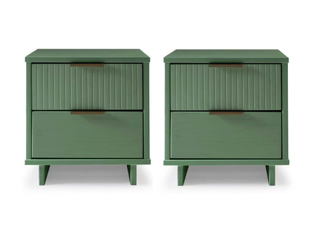 Granville Nightstand 2.0 in Sage Green (set of 2) - Ornate Home