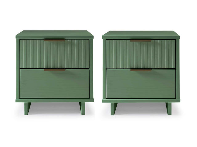 Granville Nightstand 2.0 in Sage Green (set of 2) - Ornate Home