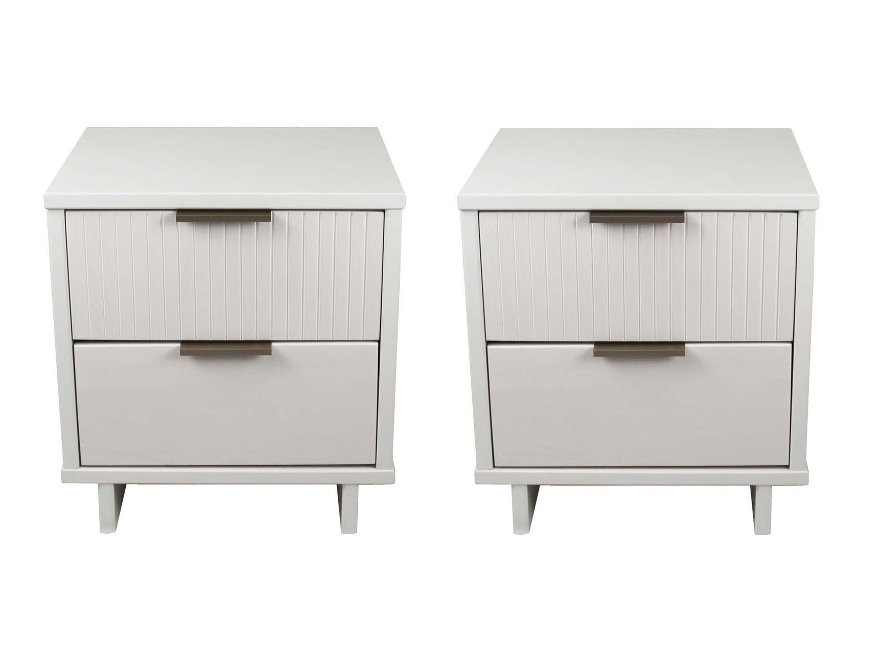 Granville Nightstand 2.0 in White (set of 2) - Ornate Home