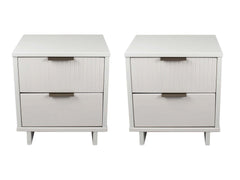 Granville Nightstand 2.0 in White (set of 2) - Ornate Home