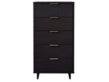 Granville Tall 23.62 Narrow Dresser in Black - Ornate Home