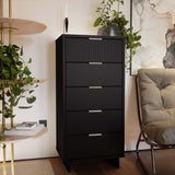 Granville Tall 23.62 Narrow Dresser in Black - Ornate Home