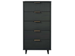 Granville Tall 23.62 Narrow Dresser in Dark Grey - Ornate Home