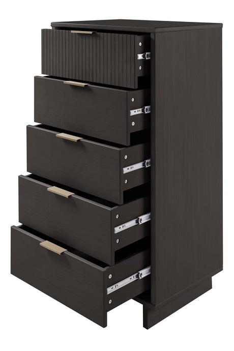 Granville Tall 23.62 Narrow Dresser in Dark Grey - Ornate Home