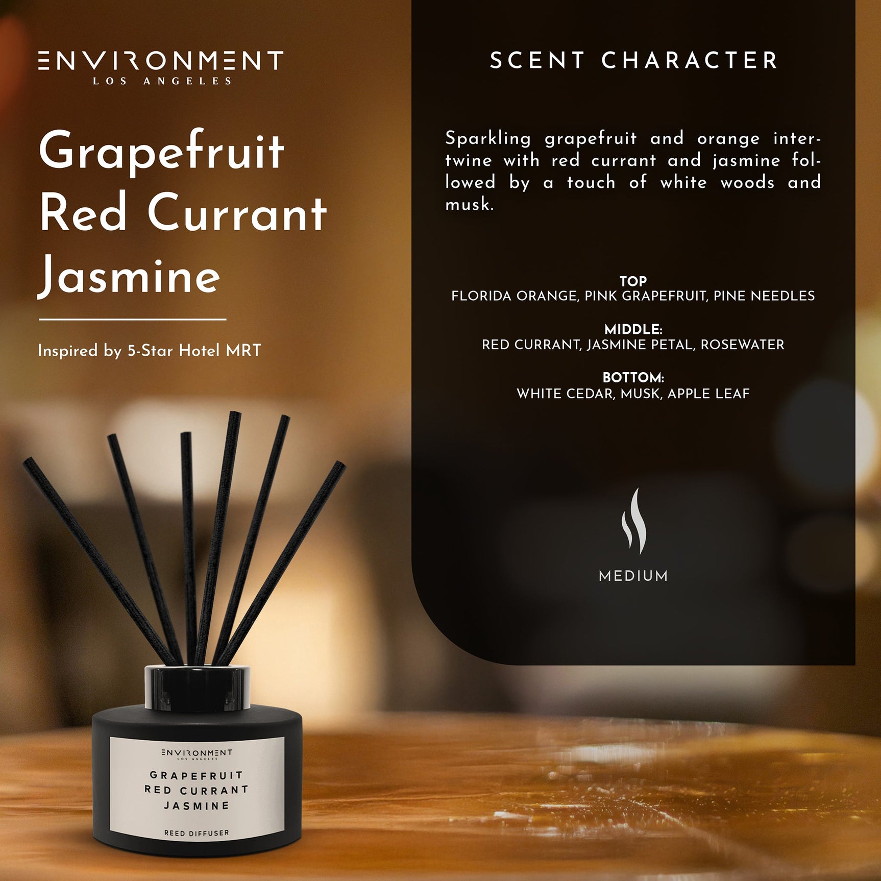 Grapefruit | Red Currant | Jasmine Diffuser (Inspired by Marriott Hotel®) - Ornate Home