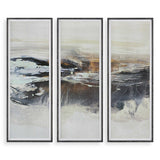 Graphite Horizon Multicolor Framed Prints (Set of 3) - Ornate Home