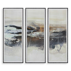 Graphite Horizon Multicolor Framed Prints (Set of 3) - Ornate Home