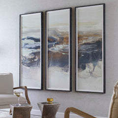 Graphite Horizon Multicolor Framed Prints (Set of 3) - Ornate Home