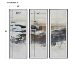 Graphite Horizon Multicolor Framed Prints (Set of 3) - Ornate Home
