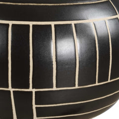 Graphite Stride Black/White Geometric Vases (Set of 2) - Ornate Home