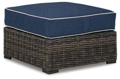 Grasson Lane Outdoor Ottoman w/ Cushion - Ornate Home