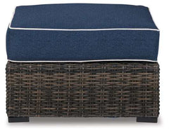 Grasson Lane Outdoor Ottoman w/ Cushion - Ornate Home