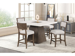 Grasten Dark Walnut  5 Piece Counter Height Set - Ornate Home