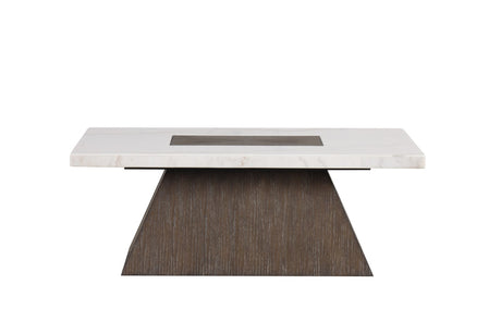 Grasten Dark Walnut/White Coffee Table - Ornate Home