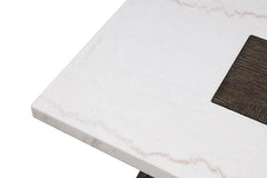 Grasten Dark Walnut/White Coffee Table - Ornate Home