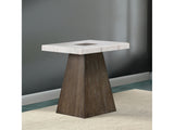 Grasten Dark Walnut/White End Table - Ornate Home